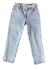 Abercrombie the 90s Straight Ultra High Rise Jeans Size 31 Short 12 Light Wash