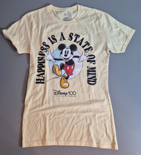 Disney 100 Unisex Adult Mickey Mouse T-Shirt M Medium Beige NEW NWT