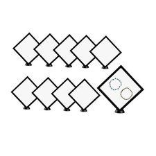 Display Tek 7.1 x 7.1 Inch Floating Display Cases 10 Frame 7" x 7" Black