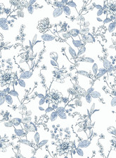 Light Blue Botanical Floral Shelf Liner Contact Paper Peel and Stick Botanical F