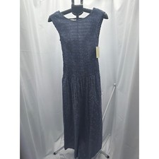 Universal Thread Blue Floral Smocked Bodice Maxi Dress Sleeveless Small NWT