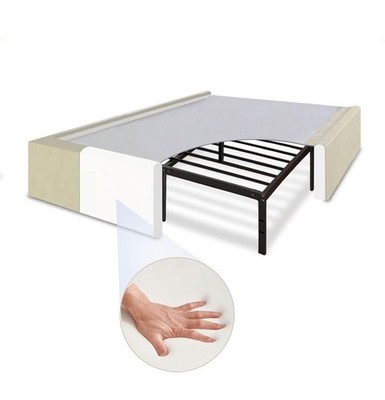 Ultra Soft Queen Bed Frame Cover Stylish Upholstered Slipcover White COVER ONLY