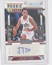2024-25 Panini Contenders Jaylon Tyson RC Auto Ticket Die Cut #ed /24 eBay 1/1