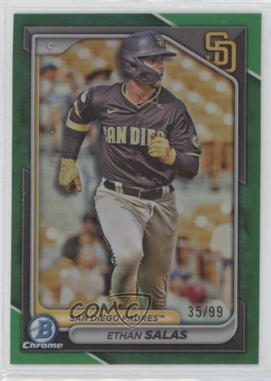 2024 Bowman Chrome Prospects Green Refractor 35/99 Ethan Salas #BCP-201 03wt