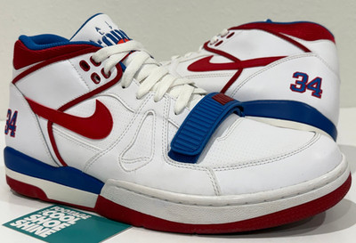 NIKE AIR ALPHA FORCE II 2 MAX CB CHARLES BARKLEY WHITE BLUE RED 307718-100 11.5