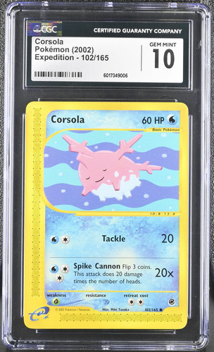 Corsola graded CGC 10 for sale on eBay