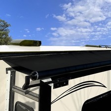 RV Slide Out Awning Fabric Replacement 49" x 110", 170'' 18oz " Fabric Black