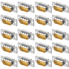 20 PCS DB9 Male RS232 DSub Serial Solder Connector Gold Plated Coupler