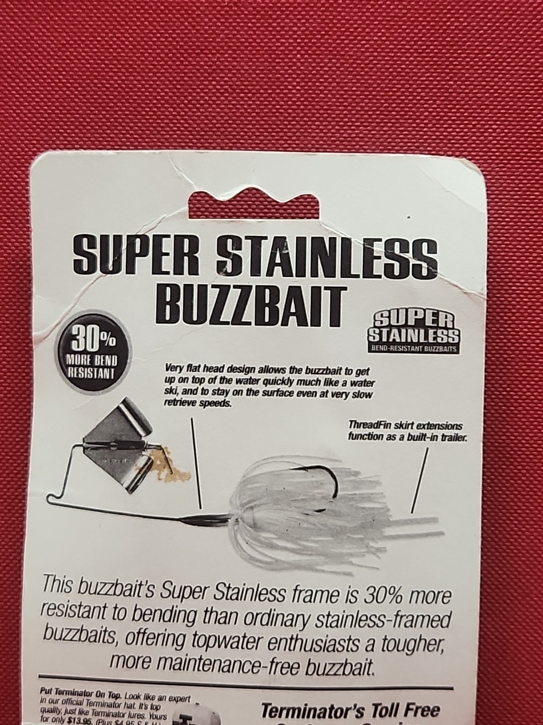 RARE Terminator SUPER STAINLESS Series 1/2 oz Original Buzzbait NEW OS "SMALLIE" - Image 9