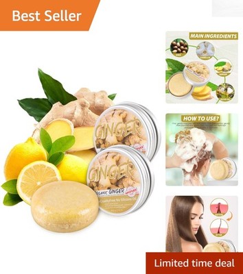 Ginger Shampoo Bars (2 Pcs) - Effective Natural Regrowth for Healthier Hair