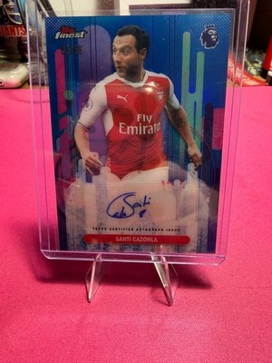 Topps 2026 Finest Premier League Santi Cazorla Arsenal Auto Blue FA-CA /99