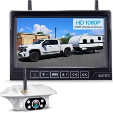 Wireless RV Backup Camera: 1080P HD Rear View Camera with 7″ DVR Split-Screen...