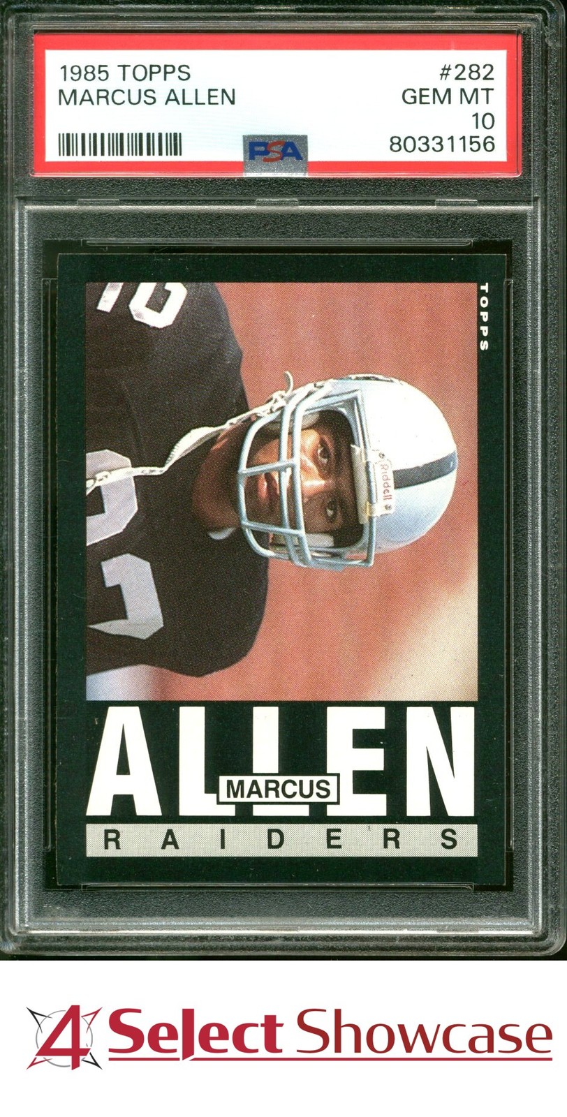 1985 TOPPS #282 MARCUS ALLEN RAIDERS HOF PSA 10