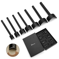 7 Sizes Leather Corner Punch, Half-Round Punch Set, 7 Sizes 15-45mm , Black