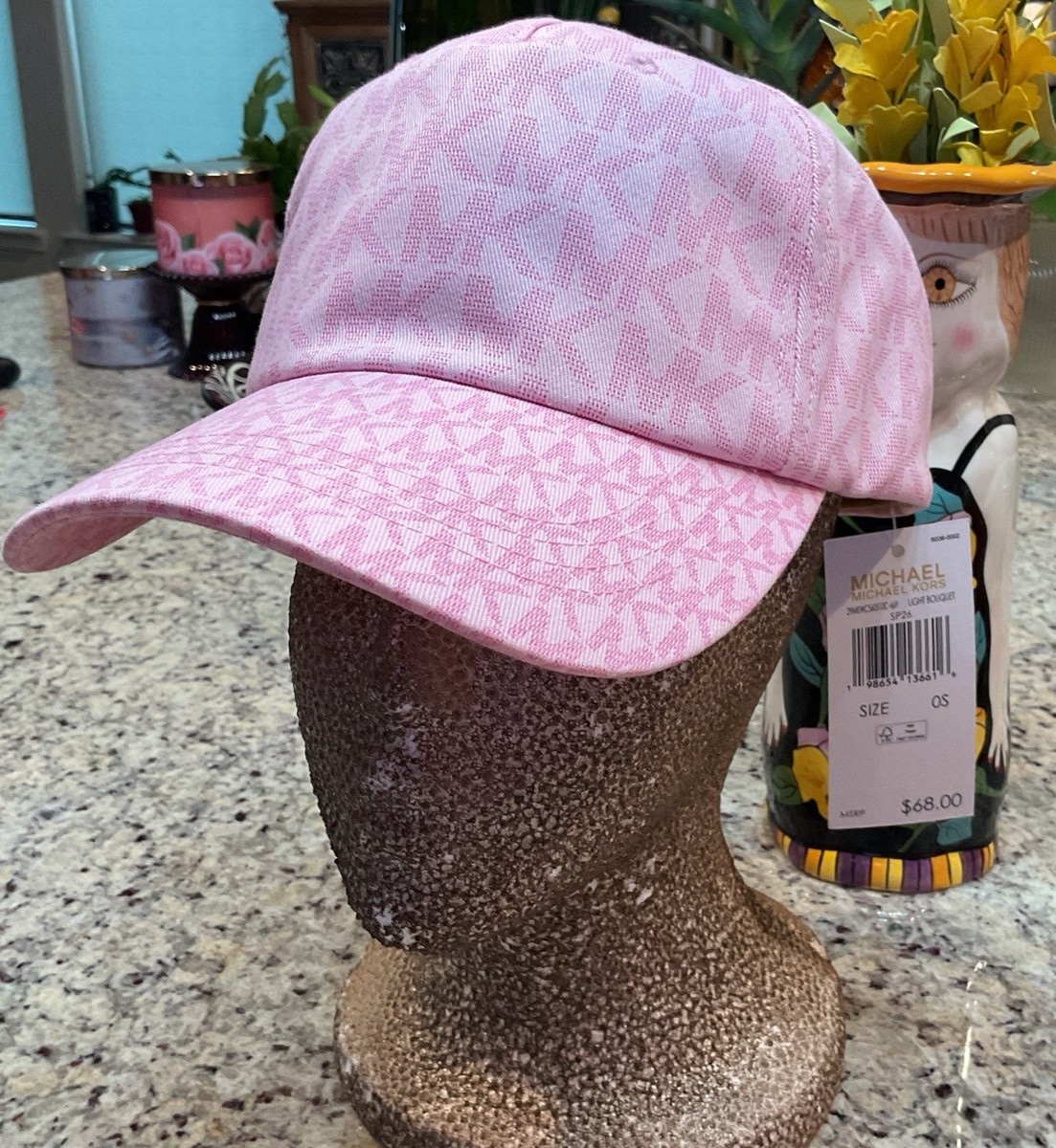 Michael Kors Light Pink Monogram Cap s-l400.jpg main image 4