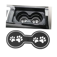Car Cup Holder Coaster, 2PCS Silicone Non-Slip Dustproof Footprints Pattern