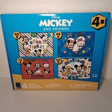 Ceaco Disney Mickey And Friends 4-in-1 Jigsaw Puzzle Multipack