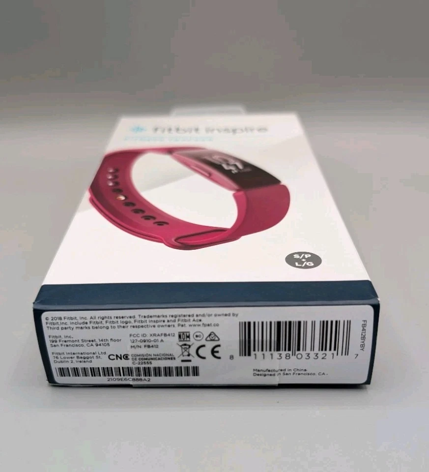 Pulsera Fitbit Inspire FB412BYBY Fitness Tracker S/P y L/G - Sangría Foto 4 de 4