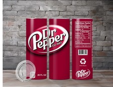 20oz Sublimation Tumbler Wrap Dr Pepper Ready To Press Heat Transfer
