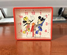 Vintage 1970s Lorus Disney Clock Mickey Mouse Minnie Mouse Alarm Clock