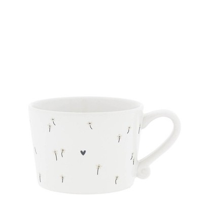 Tasse Daisies Blumen weiß beige 200ml Keramik Bastion Collections