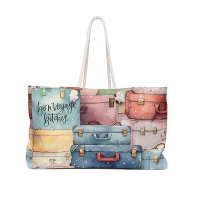 Bon Voyage Suitcases Weekender Bag | Travel Luggage Print