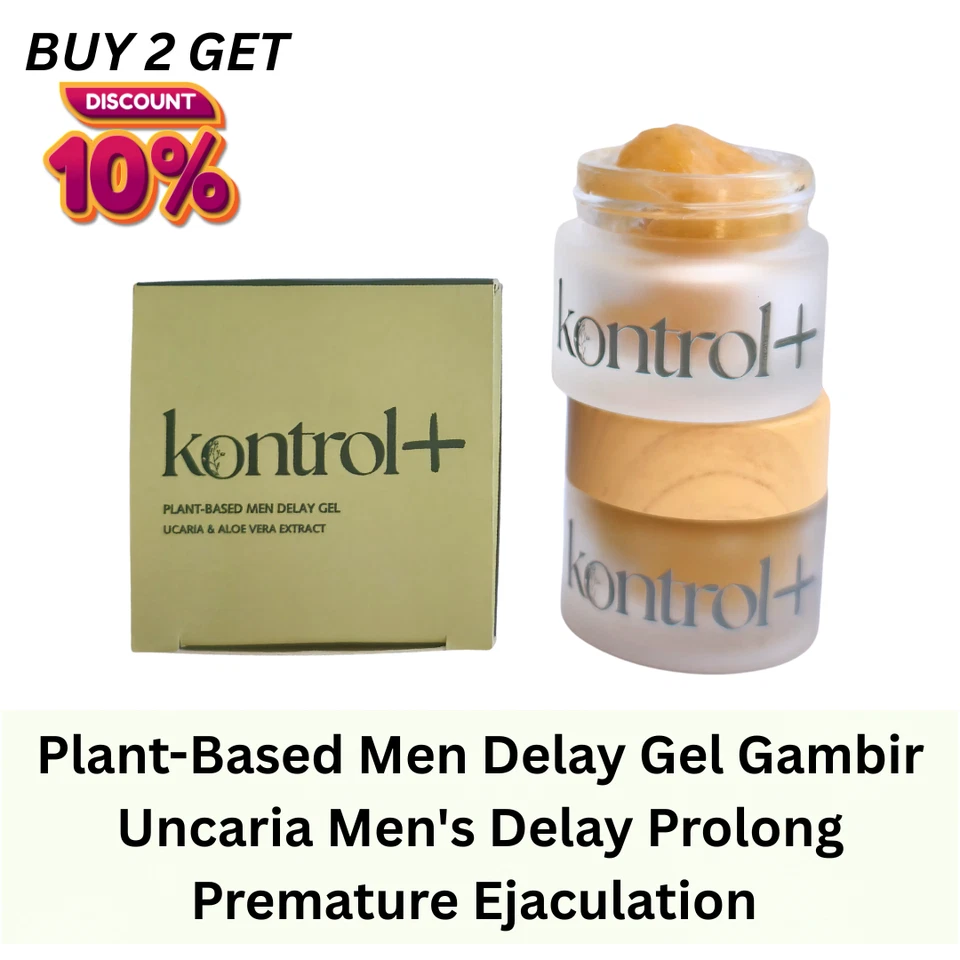 Gel de retraso para hombres Prolong Gambir Plus Aloe Vera a base de plantas Kontrol Plast 10 g X 1 Foto 3 de 4