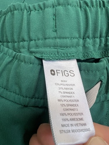 Two Figs Tansen Jogger Scrub Pants Men's S/S Short Indocyanine Green MXXSW2004S - Picture 4 of 5