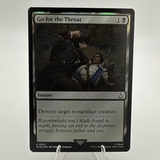 MTG NM Foil Go for the Throat 91 U Universes Beyond: Assassin's Creed (FOIL)