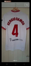 Sevilla CF LARGE Mens HOME FOOTBALL SHIRT  SERGIO RAMOS REAL MADRID SPAIN