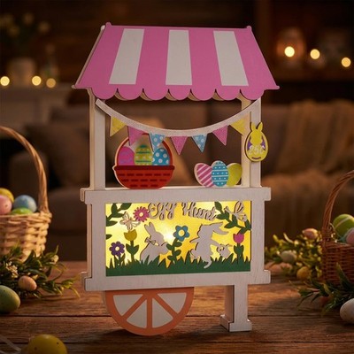 Easter Decorations, Easter Decor with LED Light, Lighted Egg Hunt Booth Decor...