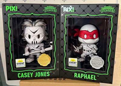 PIX! TMNT Casey Jones Chase & Raphael 2-Pack Vinyl Figures LE5000 Exclusive
