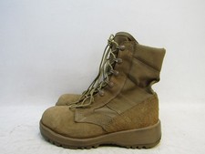 Bates Mens Size 5.5 W Brown Suede Canvas Combat Tactical Military Work Boots