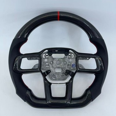 For Ford Mustang 2024 2025 2026 GT S650 Real Black Carbon Fiber Steering Wheel