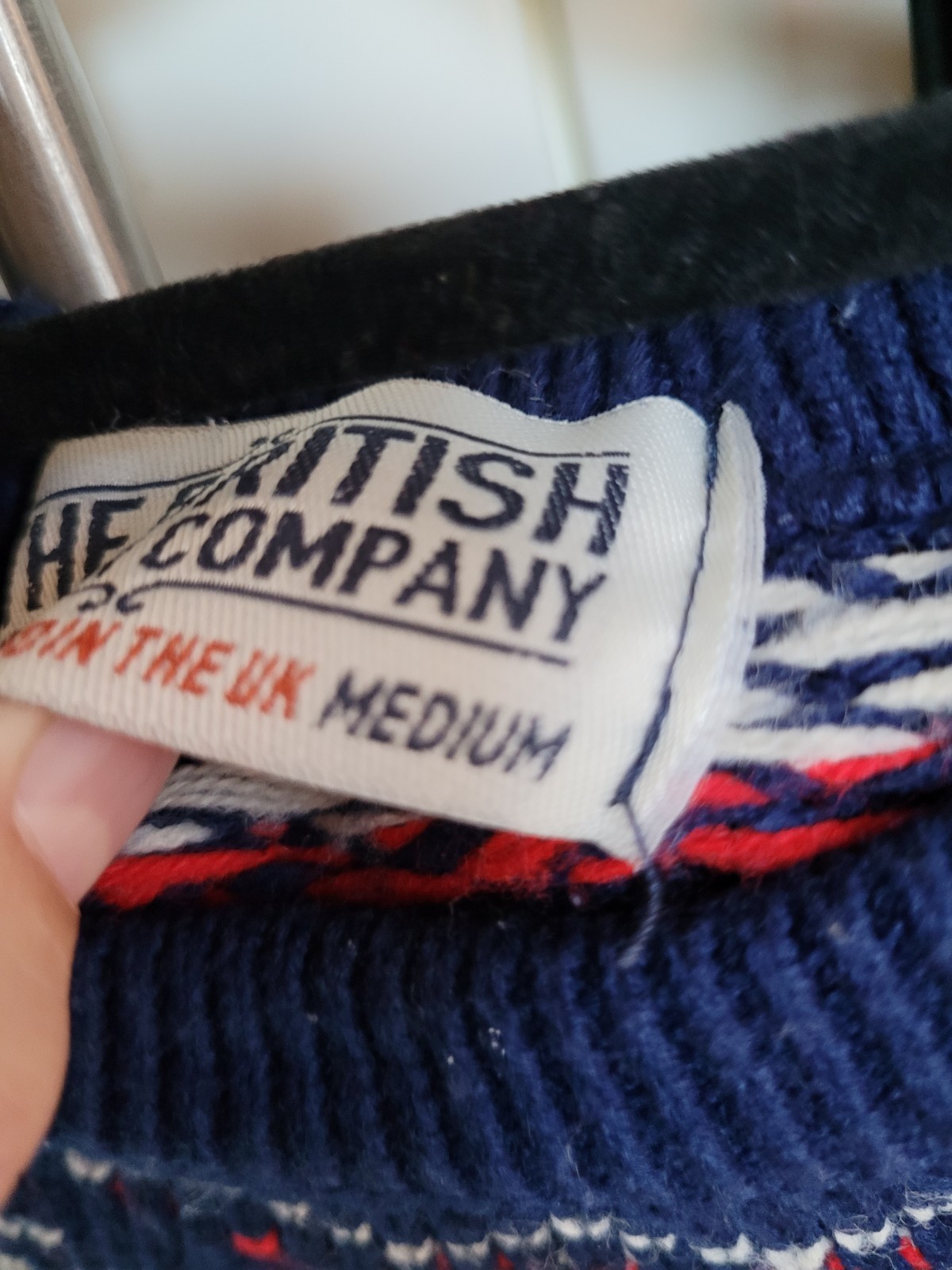 (M Mens) The British JUMPER company  CHRISTMAS JUMPER. Blue Fairisle Yoke. VGC. image 5