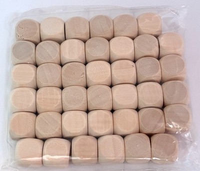 200 Blank Dice 6-sided 20MM Wooden Rounded Edges for Gaming Crafts