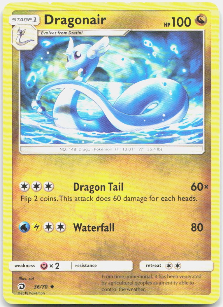 Dragonair 36/70 Uncommon Dragon Majesty Pokemon NM