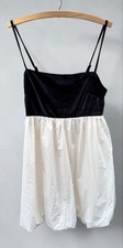 American Eagle Black/Ivory Velvet Bubble Mini Dress Women’s Medium