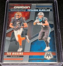 2025 Panini Mosaic Carbon Copy Tee Higgins / tetairoa McMillan Bengals Panthers