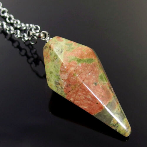 Natural Gemstone Crystal Healing Cone Hexagonal Point Pendulum Pendant energy - Picture 18 of 21