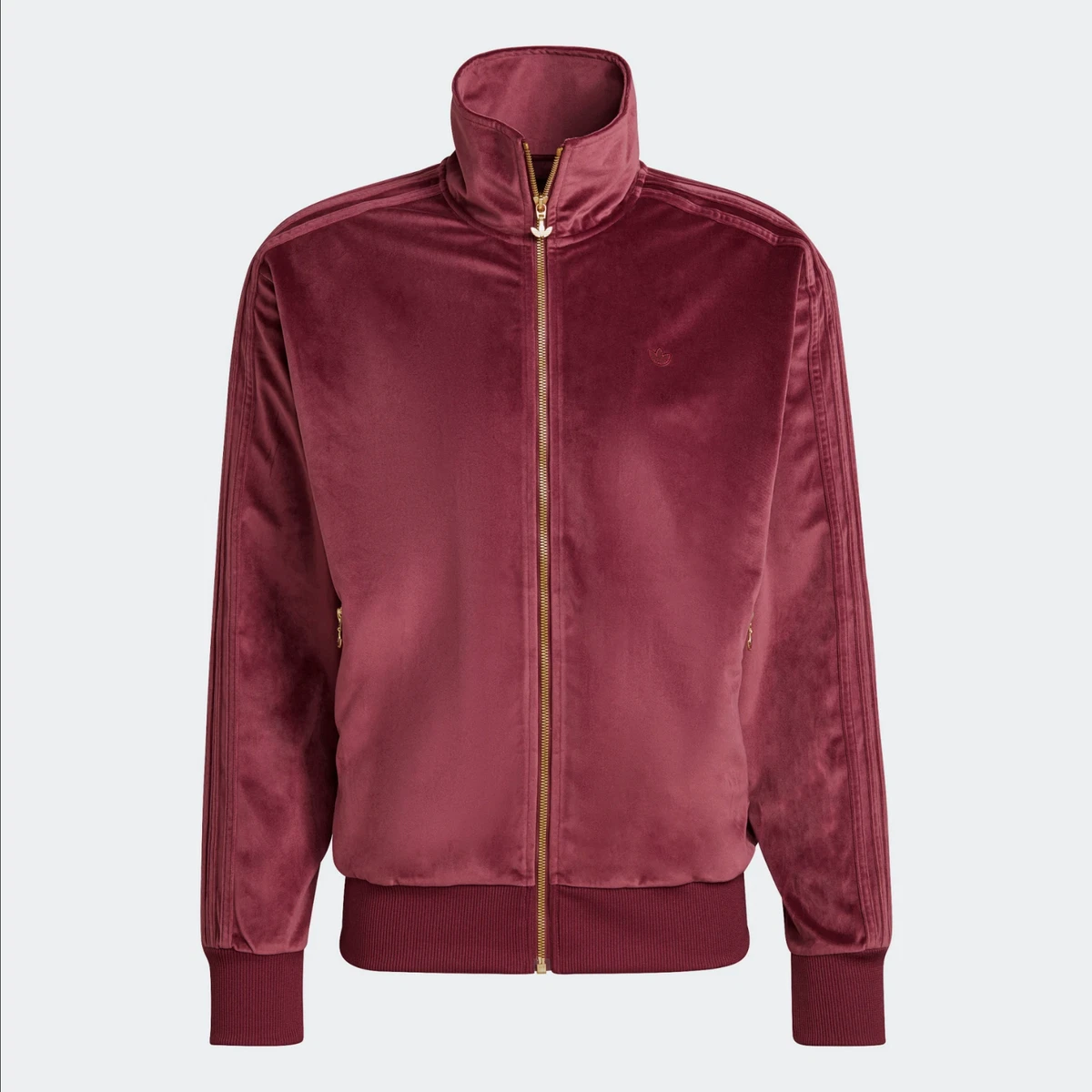 adidas Originals Firebird Velour Track Men Jacket Red Gold H11376