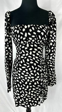 Women's Black & White Pretty Little Thing Sheath Dress- Size 2