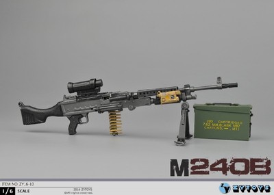 トイガン R21 ZY TOYS 1/6 Scale US M240B Machine Gun w/ metal bullet chain