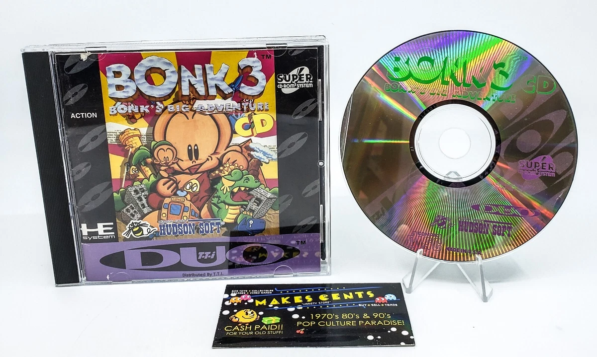 Bonk s Adventure 3 CD Turbografx 16 Super CD Complete DUO USA