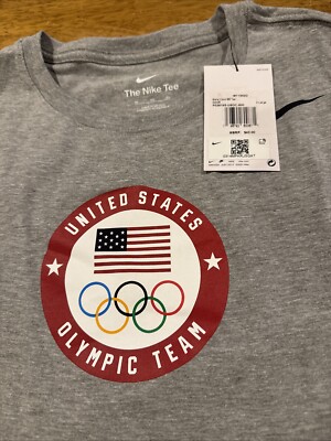 Nike Mens Team USA Olympic Paris Training T-shirt XL Gray M11332D