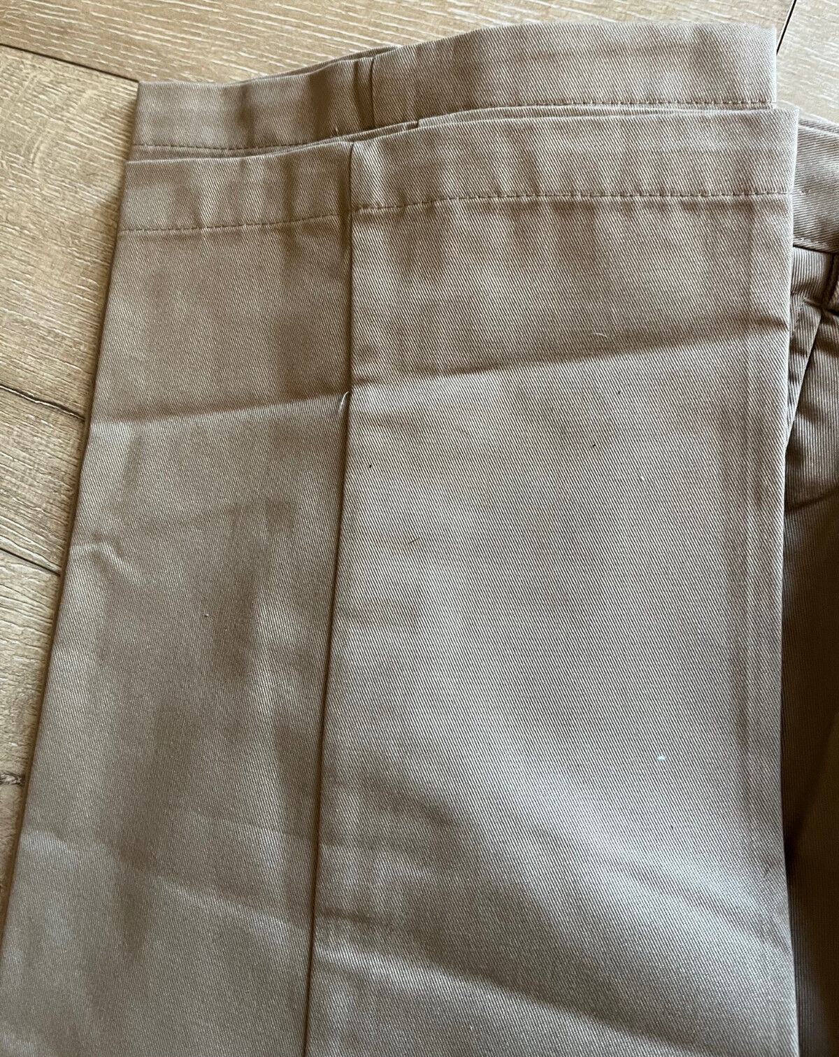 SIZE 36 X 34 AMERICAN CHINO FLAT-FRONT STRAIGHT FIT PANT ENGLISH KHAKI pantalon