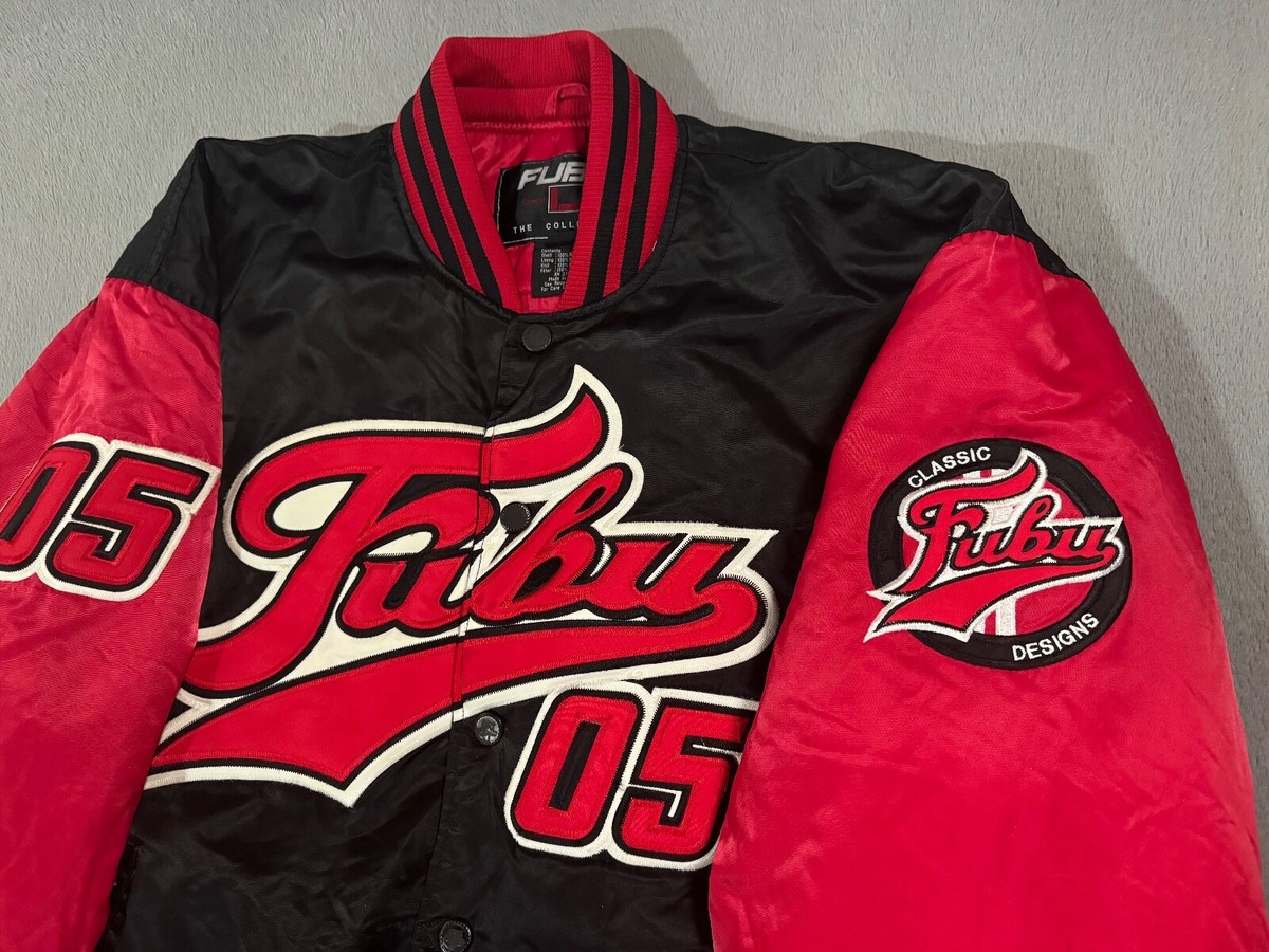 FUBU Vintage Y2K 05 Varsity Bomber Script Sports Winter Jacket
