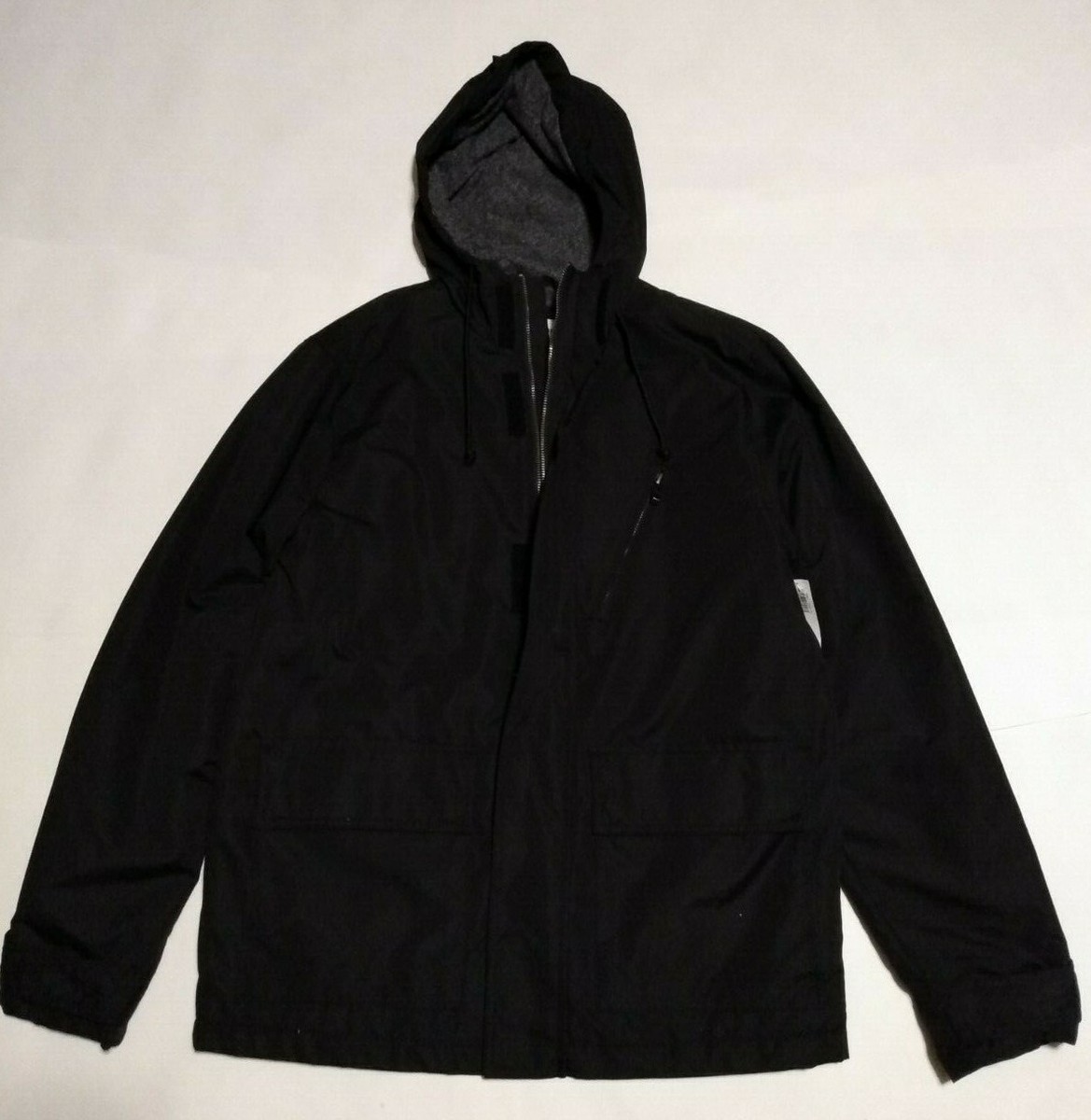 NWT New Old Navy Men's Jersey Lined Full Zipper Hoodie Jacket Black Medium