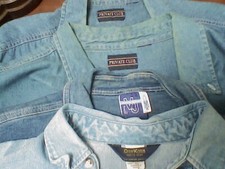 Vintage Jean Button Down Long Sleeve Shirts