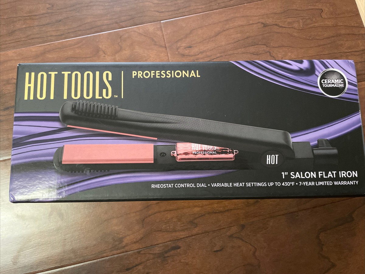 Hot Shot Tools 1 1/4 Salon Ceramic Tourmaline Flat Iron NWT Amazon.com : Hot Tools Professional Ceramic + Tourmaline  main image 4